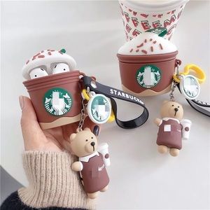 Coffee Cup AirPods 1/2 Case with Keychain